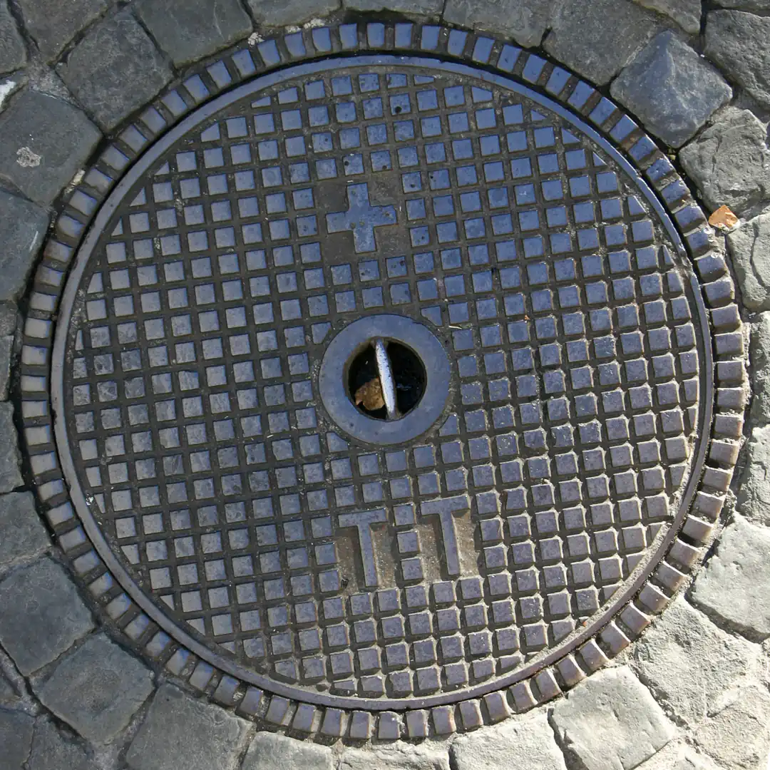 Manhole Cover in Geneva, Switzerland. Photo by Yuri Matrosovich