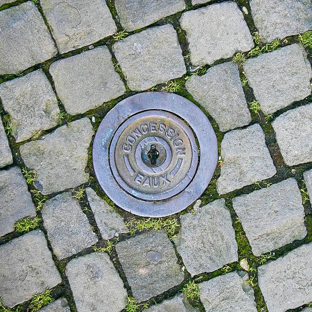 Water Manhole Cover in Geneva, Switzerland. Photo by Yuri Matrosovich