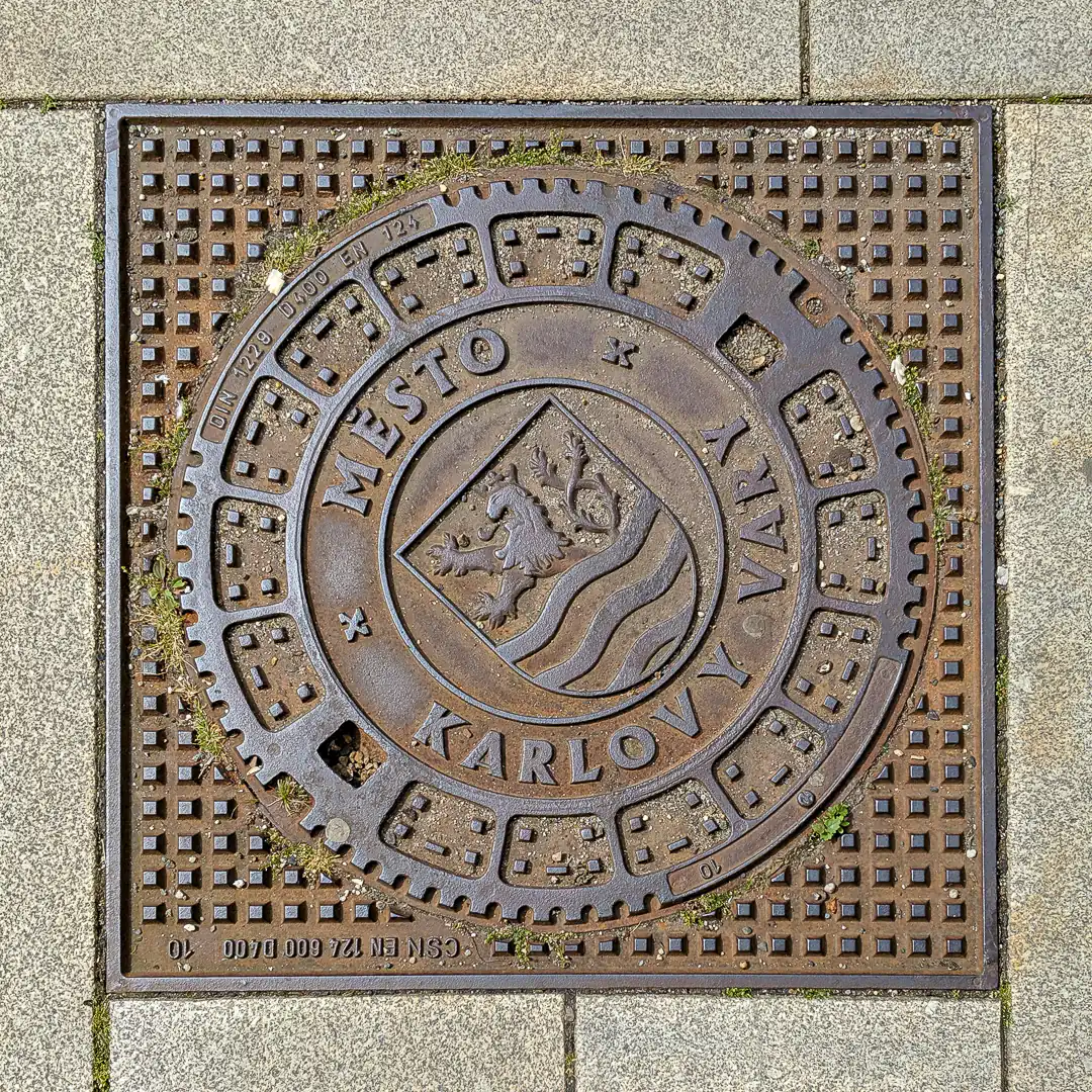 Karlovy Vary Coat of Arms Manhole Cover