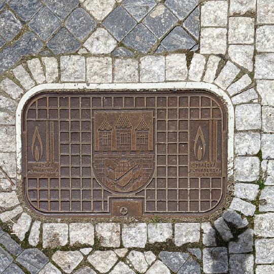 Gas Cover with Prague Coat of Arms