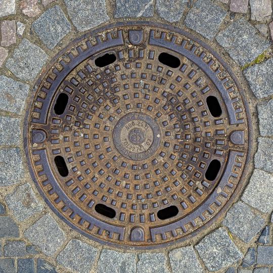 Manhole Cover by Eisenhammerwerk Dresden Made in GDR