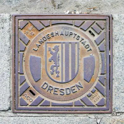 Manhole Cover with Dresden Coat of Arms
