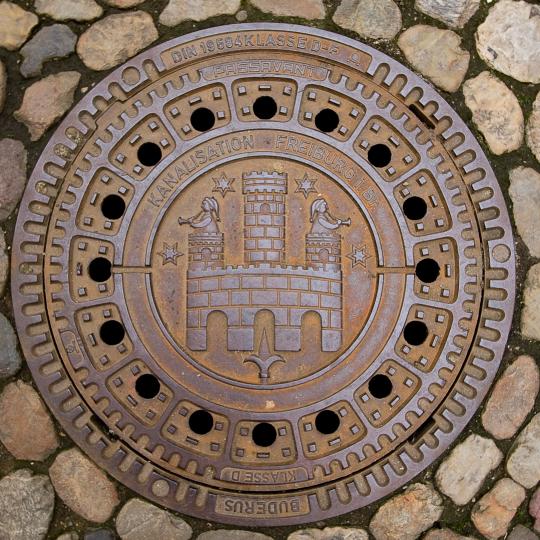 Freiburg Coat of Arms Manhole Cover