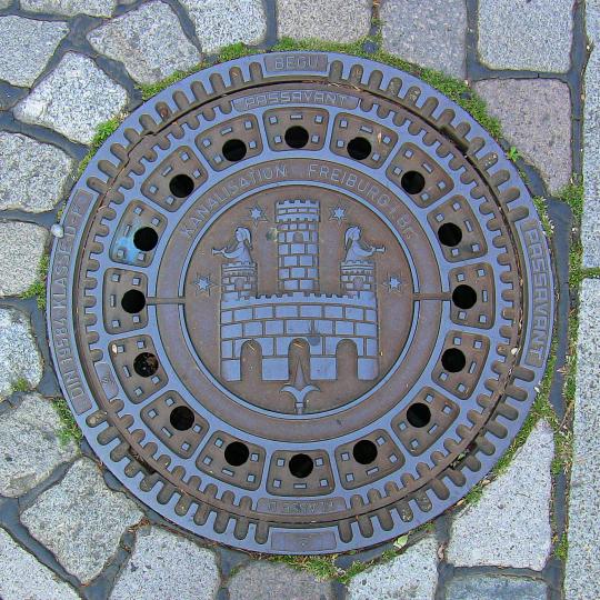 Freiburg Coat of Arms Manhole Cover
