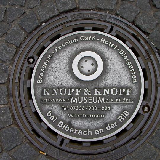 Knopf & Knopf Museum Ad Manhole Cover