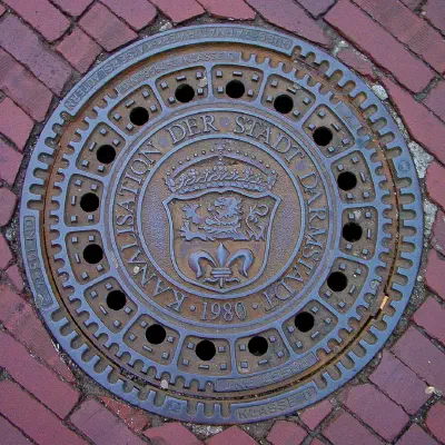 Manhole Cover with Darmstadt Coat of Arms