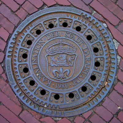 Manhole Cover with Darmstadt Coat of Arms