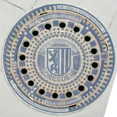 Manhole Cover with Dresden Coat of Arms
