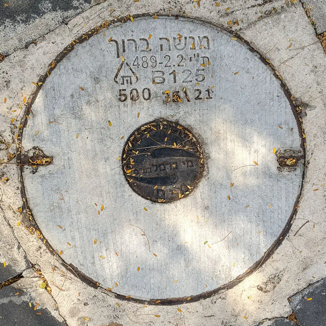 Water Manhole Cover in Haifa, Israel. Photo by Yuri Matrosovich