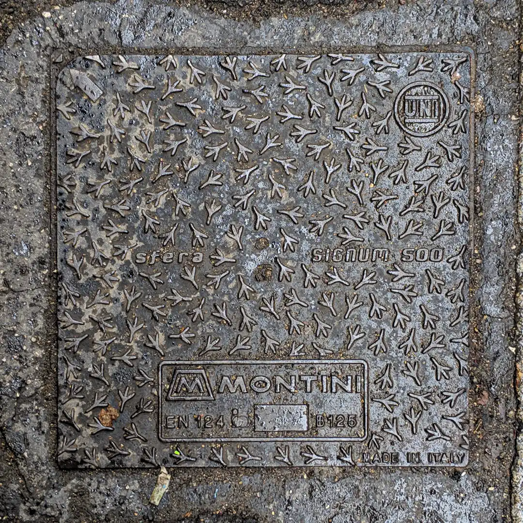 Sfera Signum 500 Manhole Cover in Florence, Italy. Photo by Yuri Matrosovich
