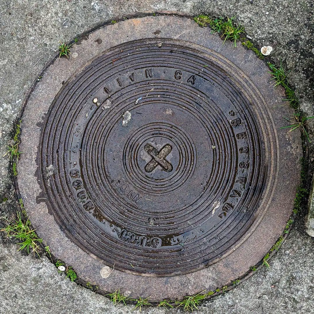 Manhole Cover by Livnica Ljig in Budva, Montenegro. Photo by Denis Panin