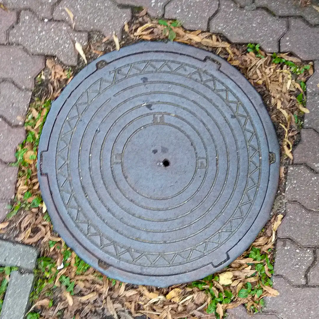 Cable Manhole Cover in Kaliningrad, Russia. Photo by Yuri Matrosovich