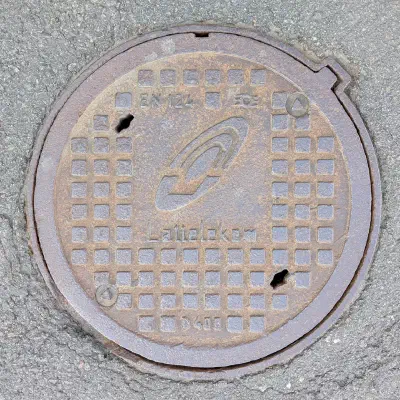 Lattelekom manhole cover in Saint Petersburg