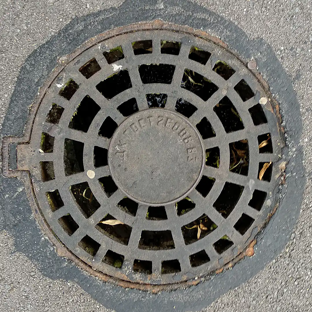 Drainage Manhole Cover in Kaliningrad, Russia. Photo by Yuri Matrosovich