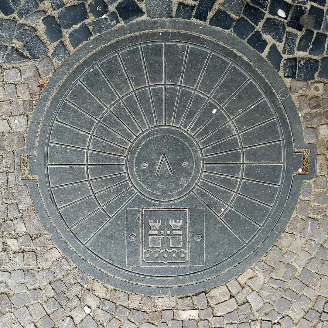 Manhole Cover in Kaliningrad, Russia. Photo by Yuri Matrosovich