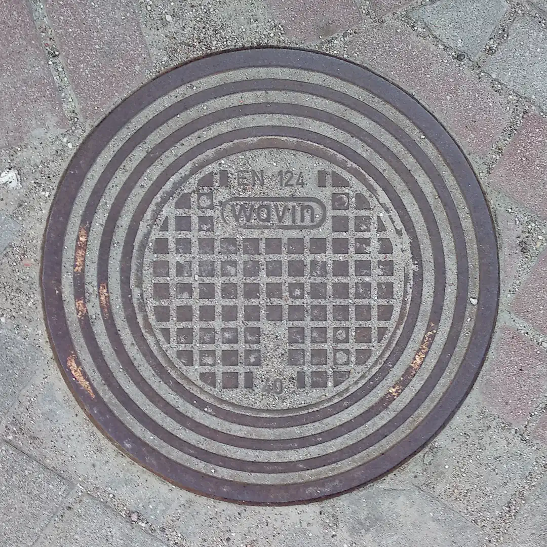 Manhole Cover by Wavin in Kaliningrad, Russia. Photo by Yuri Matrosovich