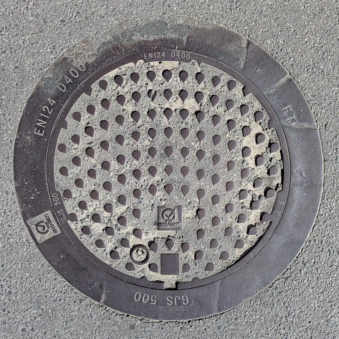 Manhole Cover in Svetlogorsk, Russia. Photo by Yuri Matrosovich
